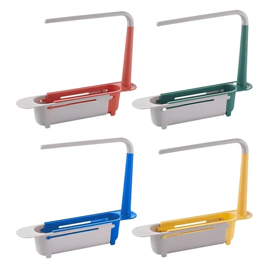 

Adjustable Telescopic Sink Storage Rack Holder Foldable Sponge Holder Towel Rack for Kitchen Sink Storage