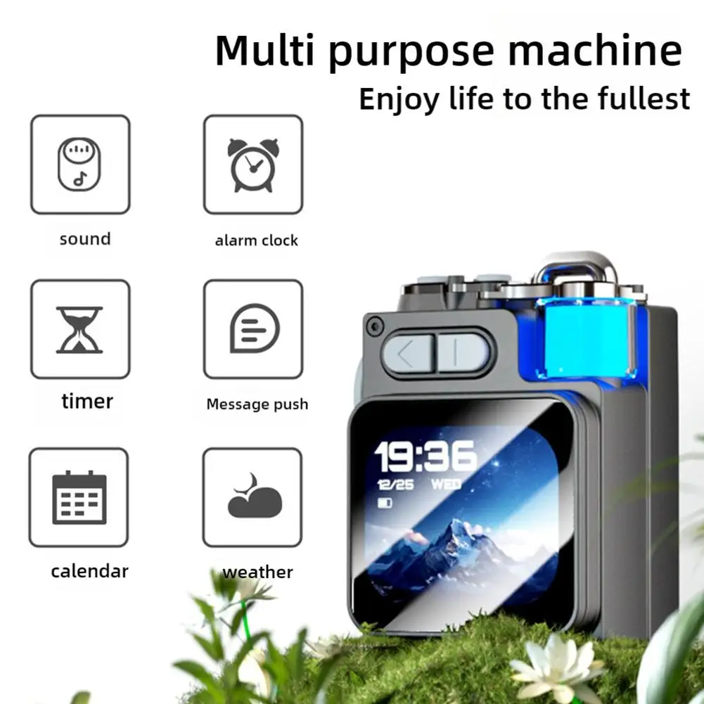 LED Display Screen Wireless Bluetooth Speaker Mechanical Speaker With RGB Desktop Subwoofer Support Calendar Clock New