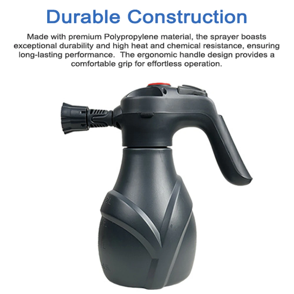 2L Electric Foam Sprayer Wireless Car Washing Tool Foaming Pump Blaster Househol