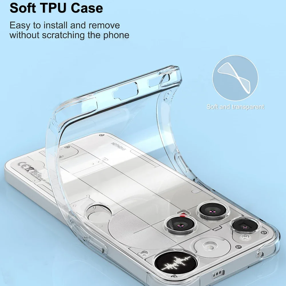 Clear Shockproof Protective TPU Case with Reinforced Corners