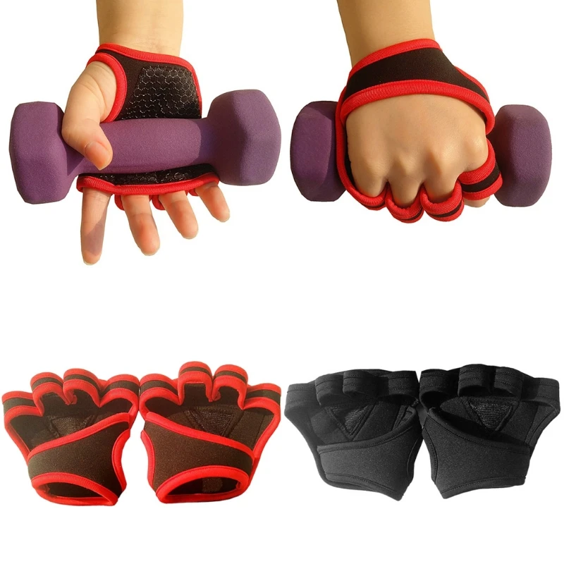 1pair Weightlifting Workout Crossfit Fitness Gloves Weight Training Gloves Grip