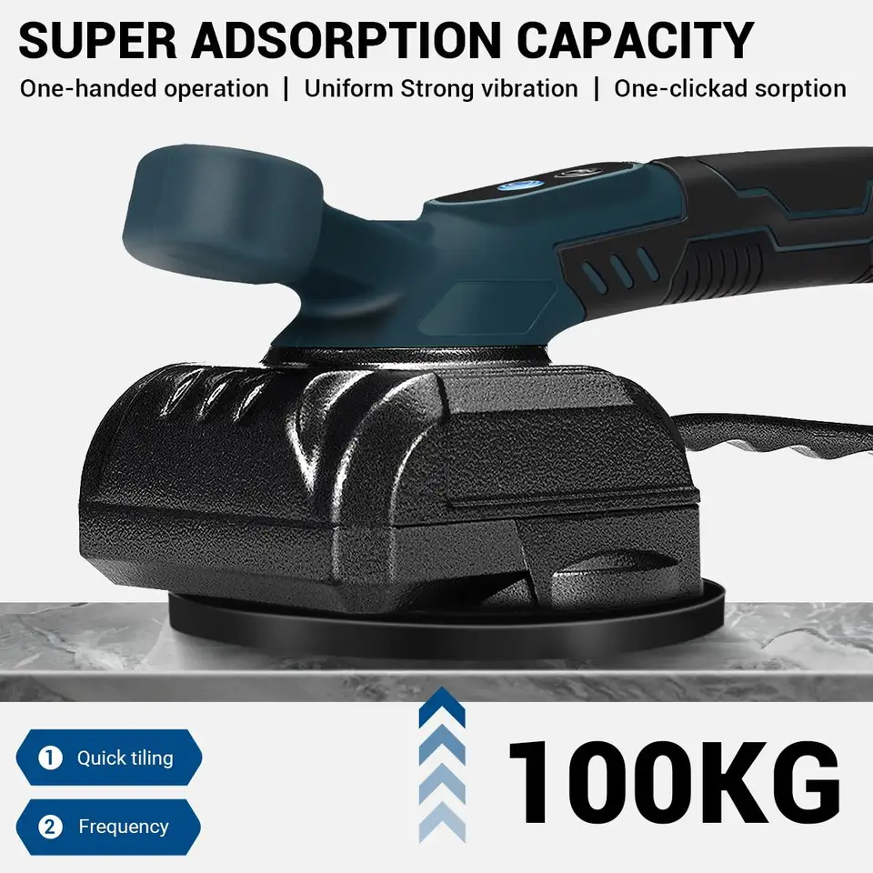 Macchina Vibrante Per Piastrelle A Batteria Makita 18V, Ventosa 100kg, 9 Velocità Regolabili Per Posa Professionale