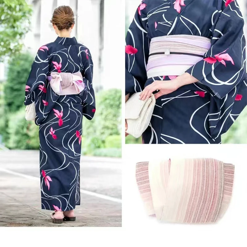 Japanischer traditioneller Kleider gürtel Kimono Yukata Obi Gürtel Stoff breiter Hüftgurt selbst binden Verband Kleid Gürtel Kimono Zubehör