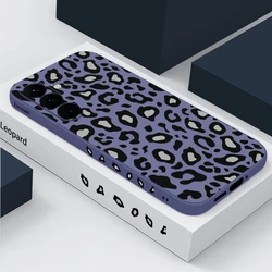Chic Leopard Print Soft Phone Case Cover - Samsung S22 (A412 Gray)