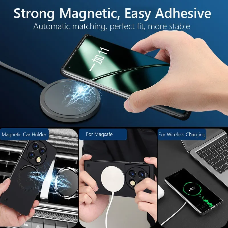 Frameless Slim Magnetic Case with Wireless Charging Compatibility