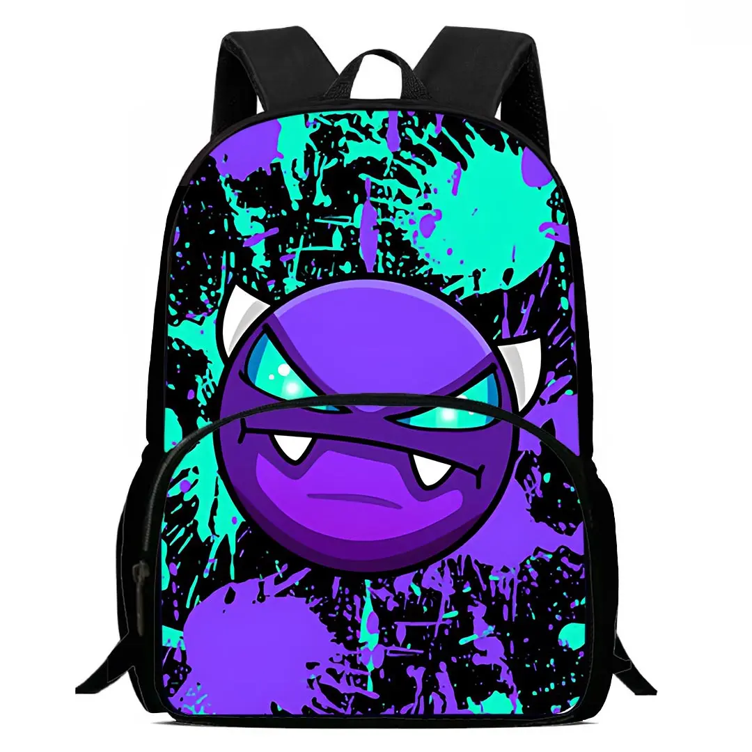thumbnail image 1 of Mochilas para niños Angry Geometry Dash, regalo de cumpleaños para estudiantes, mochilas escolares para niños y niñas, mochila duradera de gran capacidad para acampar, 1 of 4