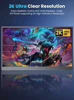 UPERFECT 17.3 Inch 2K 144Hz Portable Gaming Monitor 2560x1440 HDR FreeSync IPS Display for PC Mac Phone Game Console Steam Deck - Image 2