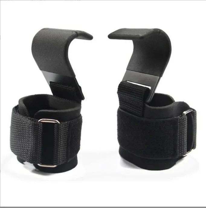Description Picture 5 of item1pc Weight Lifting Hook Grips With Wrist Wraps Hand-Bar Wrist Strap Gym Fitness Hook Weight Strap Pull-Ups Power Lifting Gloves