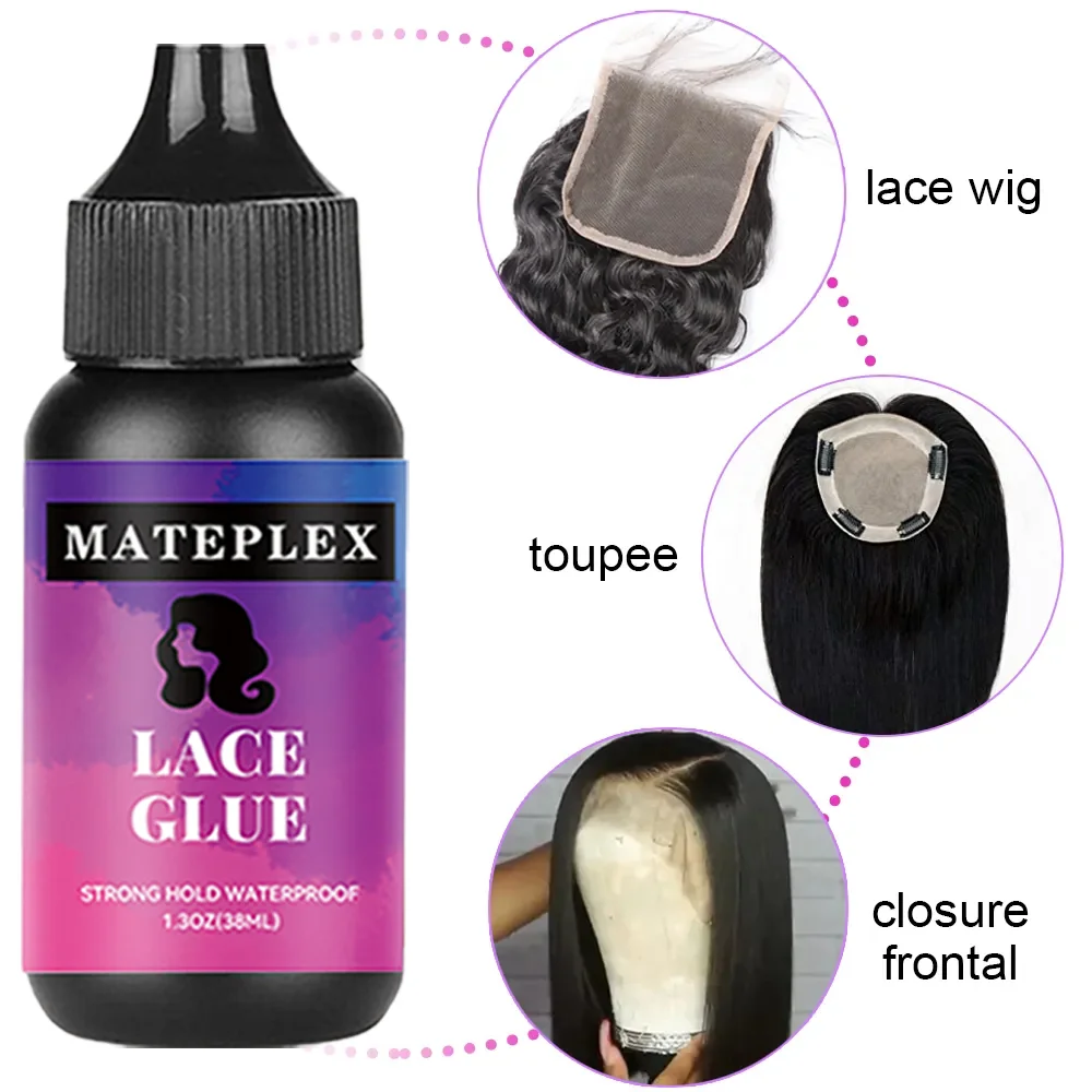 Melting Spray for Lace Wig Temporary Hold Lace Tint Mousse Wig Glue Waterproof Extra Hold Adhesive Remover Quick Removel Brush