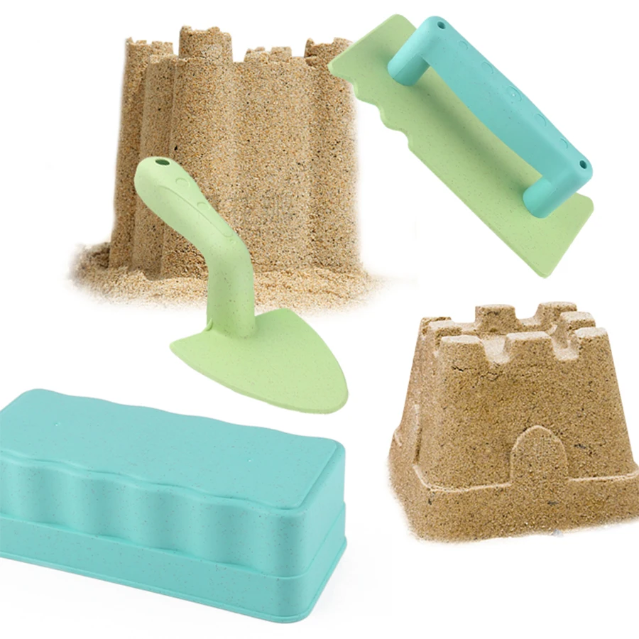 3 pieces of snow beach toy sand fun brick sand castle mold for winter and summer build snow outdoor children's birthday toy gift 2