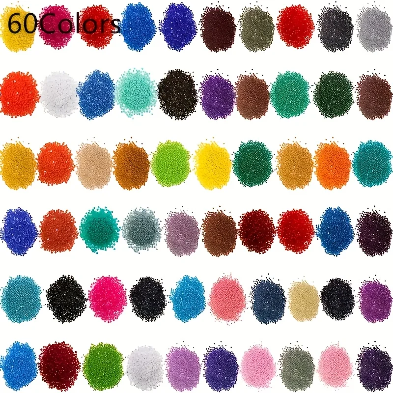 5D Diamond Painting Set -30000 round diamonds, 60 vivid colors (500 each) | Suitable for DIY mural art, nail painting, and handm - 2