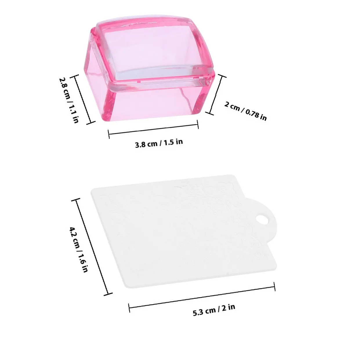 투명 실리콘 네일 스탬퍼 스크래퍼 세트 유연하고 내구성 있는 소재 DIY 네일 아트 스탬핑 키트 매니큐어 스탬퍼