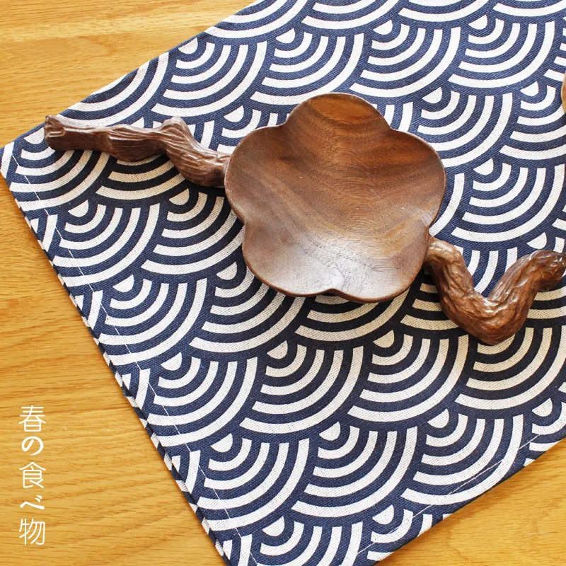 Japanese Style Placemat Cloth Vintage Napkin Cover Cloth Cotton and Linen Tablecloths Photo Background Fabric Placemat Cotton Napkins Linen Napkins Placemat Table Decoration