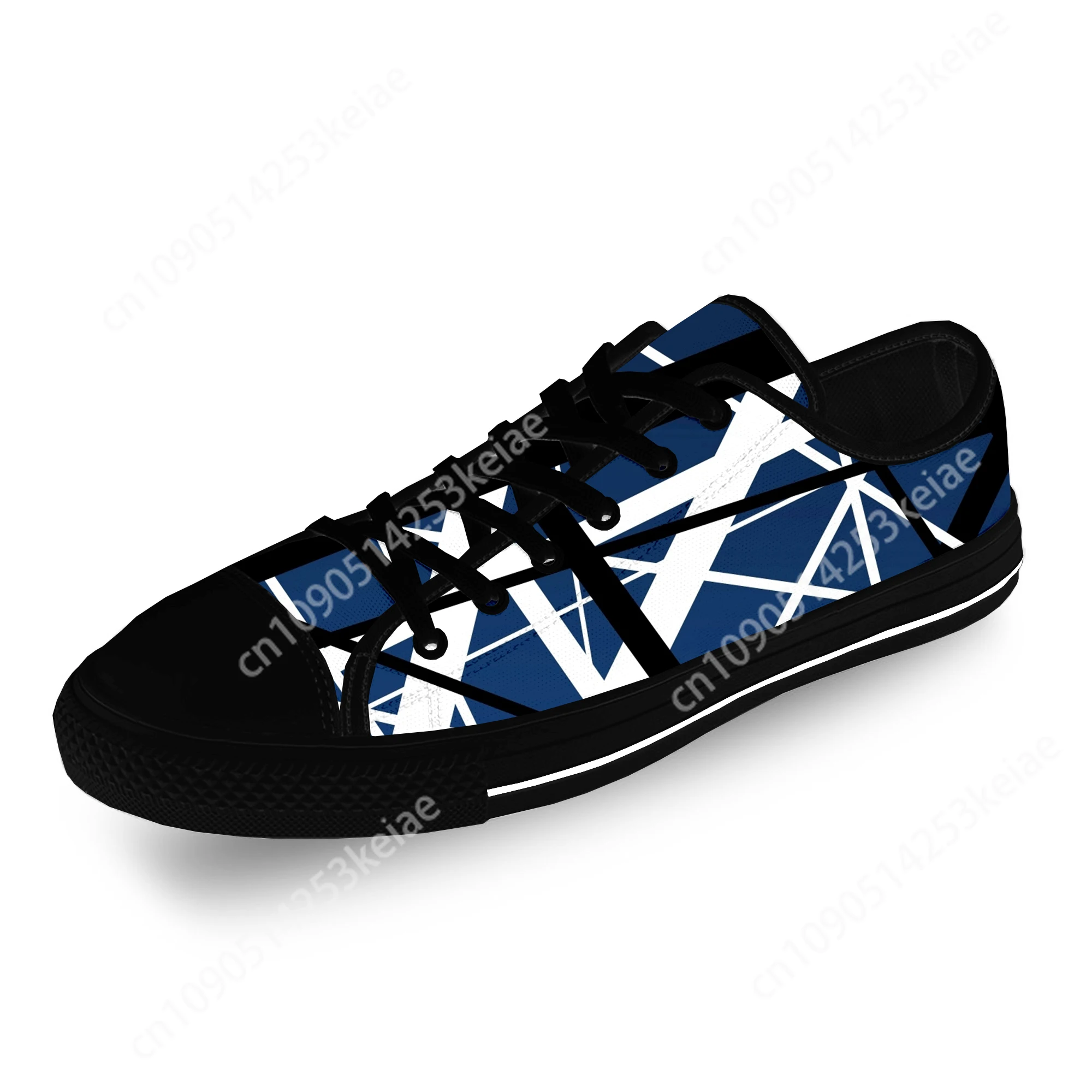 Van EVH 5150 STRIPES Halen Harajuku Lightweight Cloth 3D Print Low Top Canvas Shoes Men Women Casual Breathable Sneakers 3