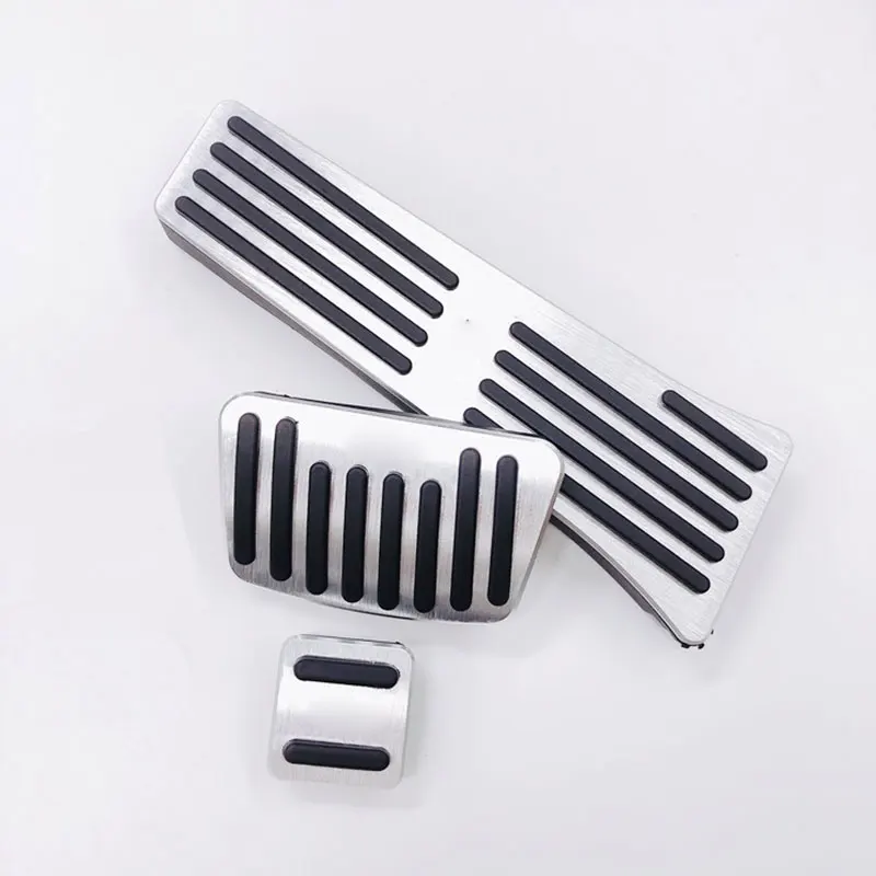 AT Stainless Steel Car Pedals for Hyundai Tucson TL ~ Accelerator Gas Brake Footrest Non-slip Pedal Cover Pad 9