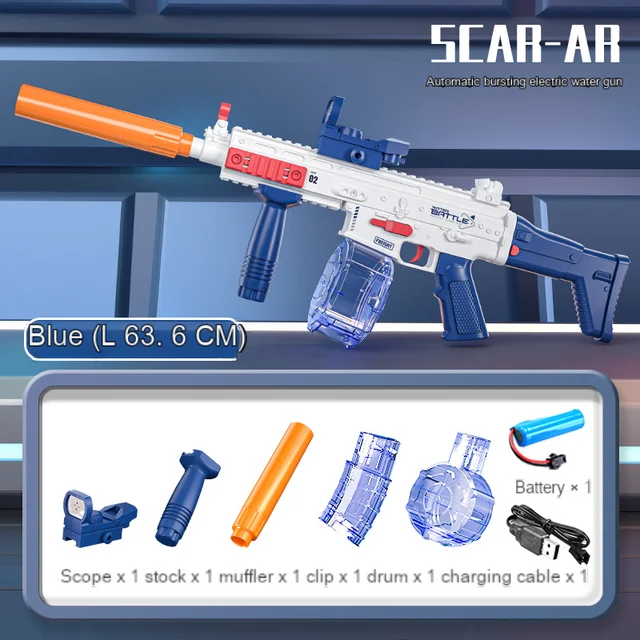 New Water Gun Fully Automatic Shooting Toy Summer M416 Water Gun Battle Beach Outdoor Entertainment Children's and Adult Toys 5