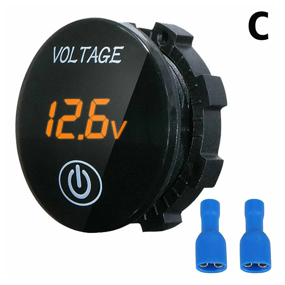 2tlg 12V-48V Wasserfest / LED Digitalanzeige Voltmeter Spannung Volt Meter