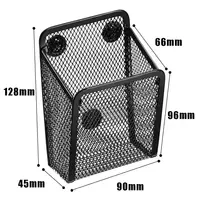 Pencil Holder Black Mesh Basket Metal Wire Writing Utensil Organizer Mesh Pen Case for Desk Cabinet Kitchen Whiteboard Pen 6