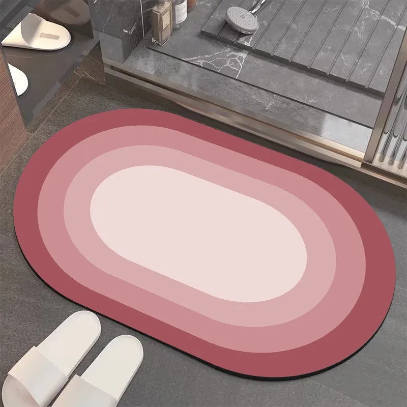 

Nordic Style Bathroom Absorbent Floor Mat, Kitchen Entrance Mat, Quick-Drying Domestic Toilet Door Mat, Non-Slip Mat