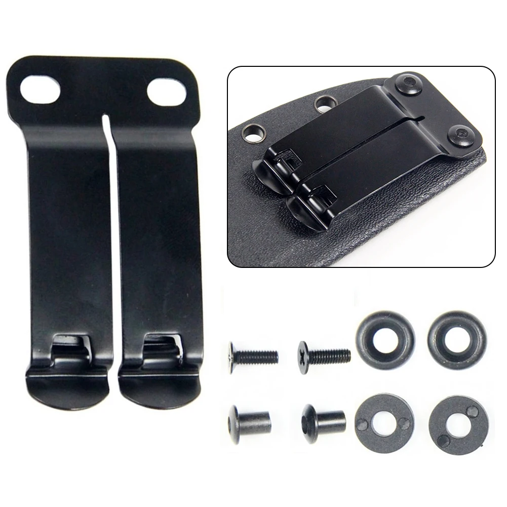 

Belt Clip Waist Clip Spring Hook Buckle Iron Black Belt Clip Metal Manganese Steel Quick Release Rubber Washers
