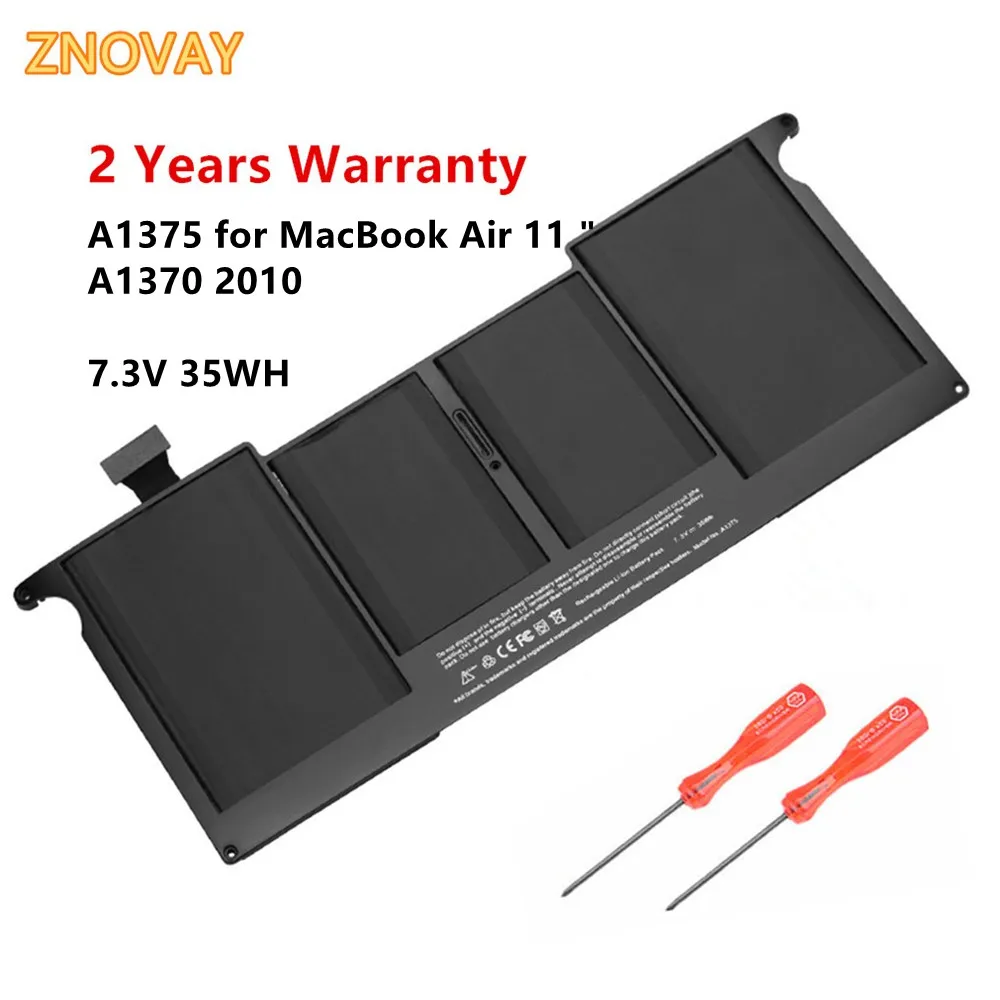 Znovay-bateria do Portátil para Apple Macbook Air 11 13 Polegada A1466 A1370 A1369 A1465 Notebook A1375 A1406 A1405 Baterias - Imagem 3