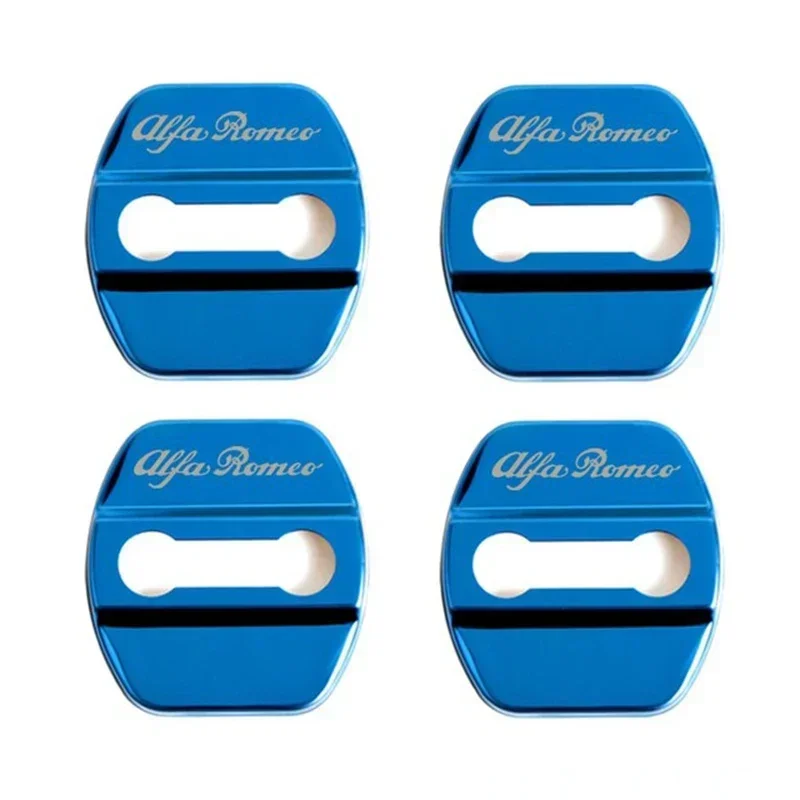 Alfa Romeo Door Lock Cover Sticker Set - Anti-Rust Protective Badges (4-Pack) Car Accessories