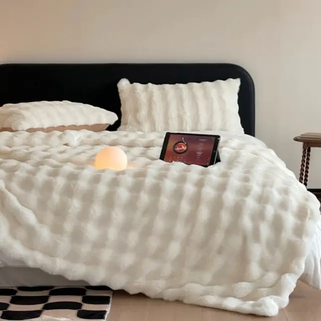 Faux Rabbit Fleece Blanket 6