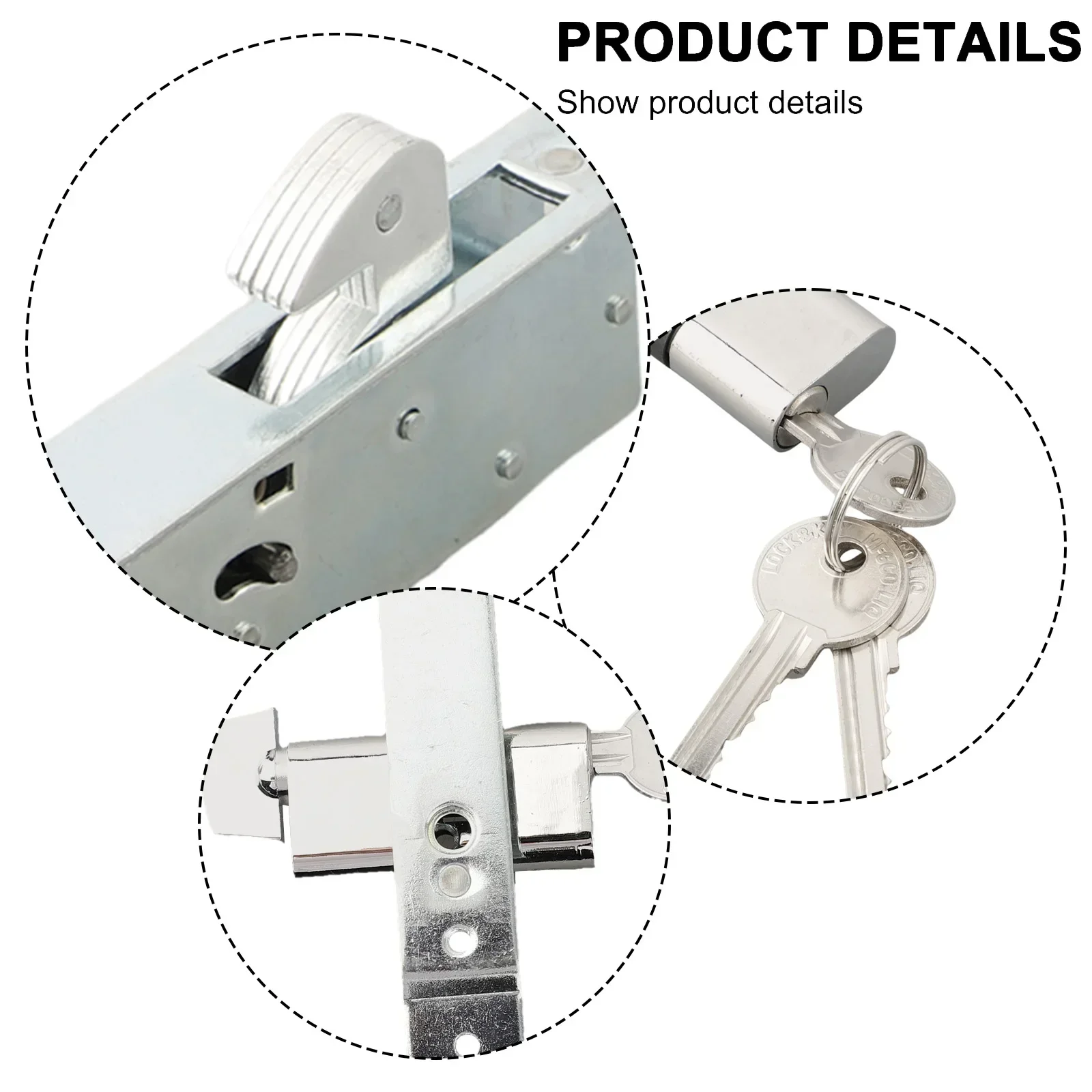 Door Hook Lock Sliding Door Lock Replacement Security With Keys For kitchen Balcony Accessories for 35-55MM Width door lock,sliding door lock,door safety lock