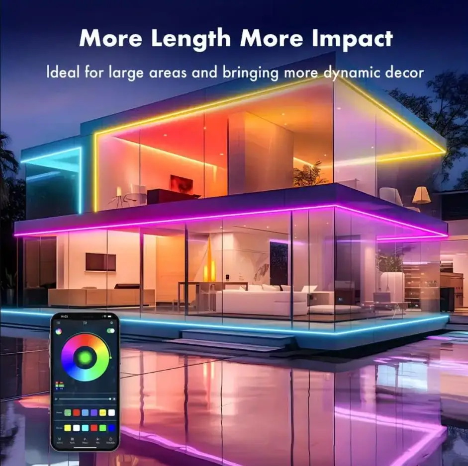 รูปสินค้า LED Strip 24V นีออนไฟ RGB ปรับแต่งได้ ยาว 5/10/20/30 เมตร กันน้ำ IP67