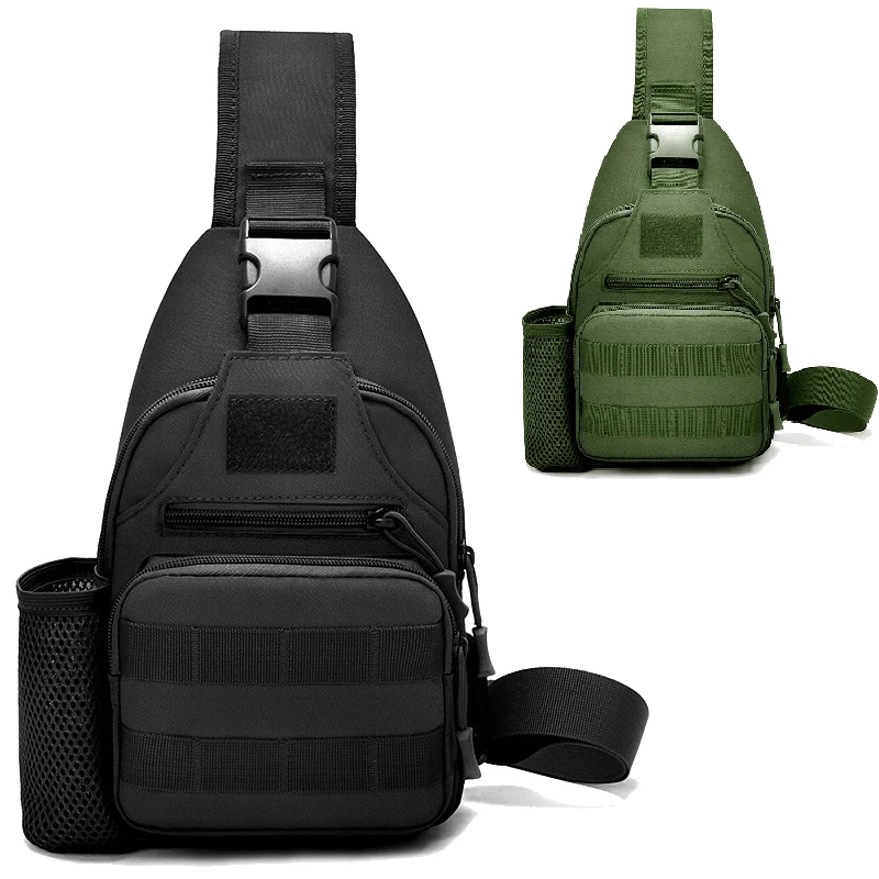 

Outdoor Hunting Camping Fishing Molle Army Hiking Sports Chest Bag Military Tactical Shoulder Bag Nylon Military Chest Strap Bag
