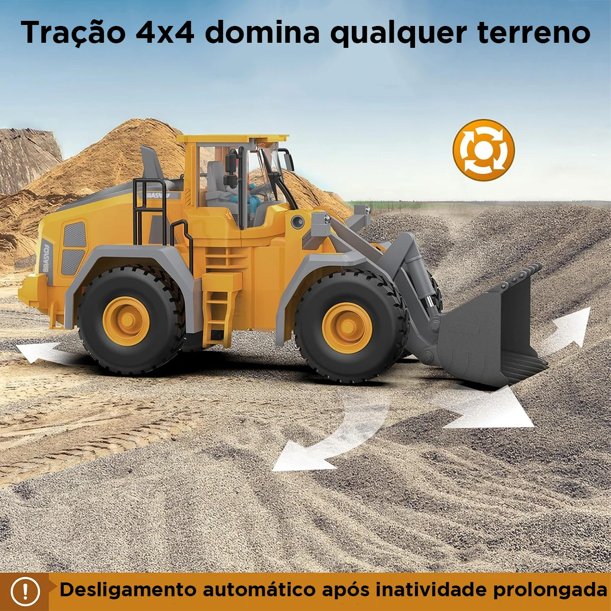 Carro de Carregamento Remoto Carro de Brinquedo de 9 Canais com Luz Sonora 1:20
