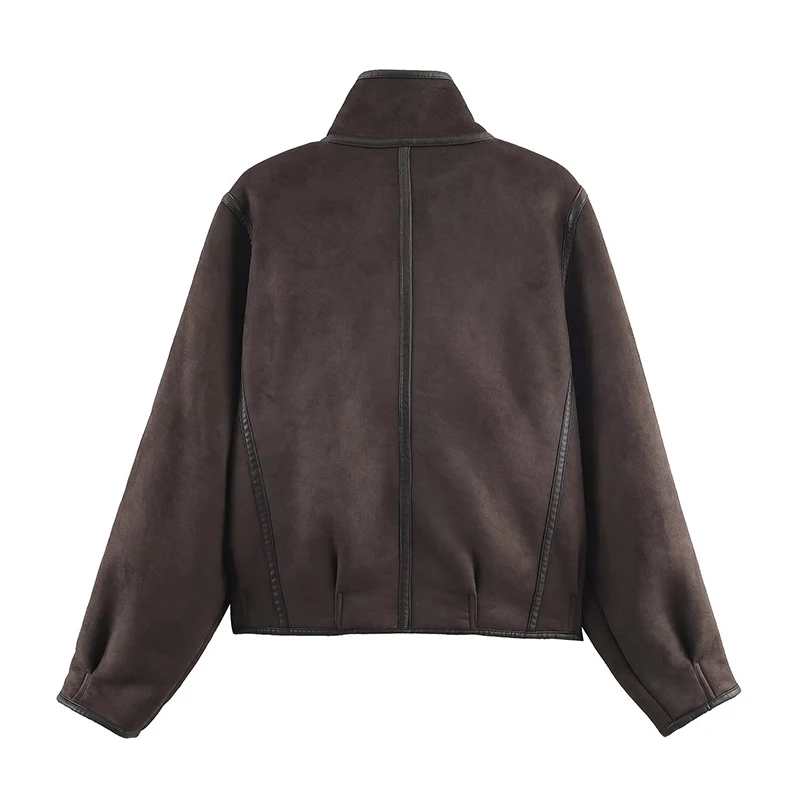 Women's Autumn Winter Jacket 2025 New Fashion Long Sleeve Zipper Jackets Coat Casual Loose Thick Warm New Outerwear