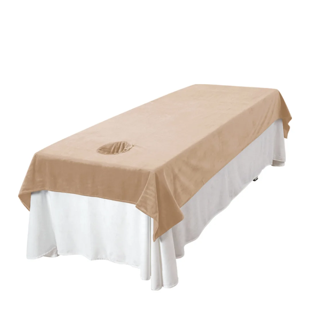 Luxury Milk Velvet Beauty Salon Spa Bed Sheets SPA Massage Bed Table Cover Sabanas Para Cama Soft Salon Sheets With/no Hole beauty salon bed sheet