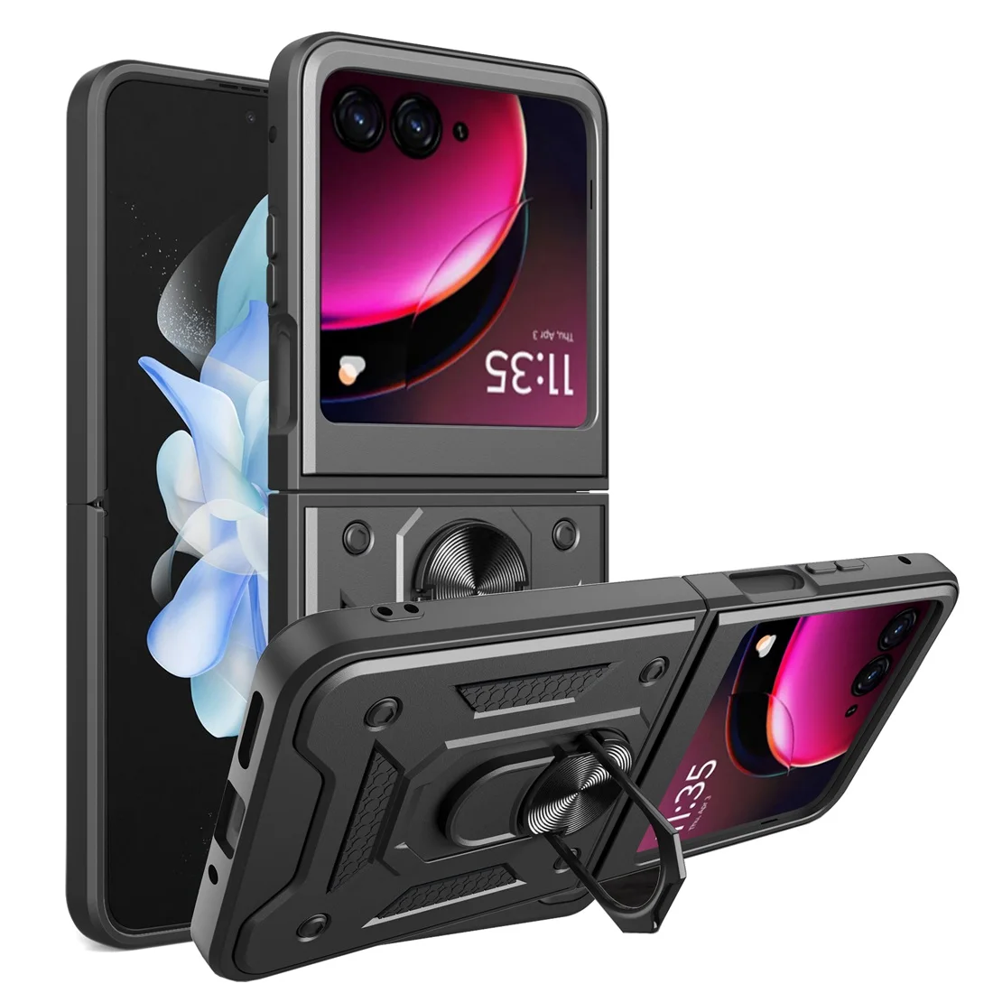 Moto Razr 40 Ultra Heavy Duty Rugged Cover Bracket Supporto Magnetico Custodia Antiurto Per Motorola Razr Plus Case 2023/Razr +