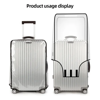 20-30inch Clear Suitcase Cover Protector Transparent Luggage Cover Suitcase Cover Protectors Wheeled Suitcase Travel Accessories