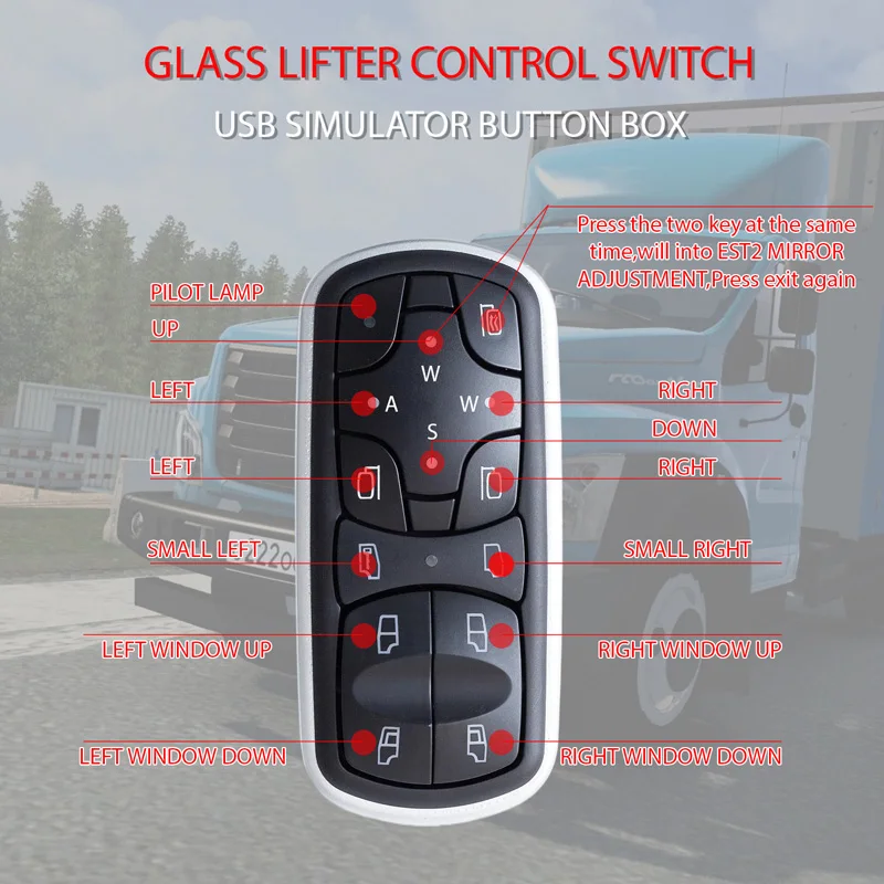 Pc USBガラスリッターボタンボックス、ets2 omsi2、logitech g29、g27