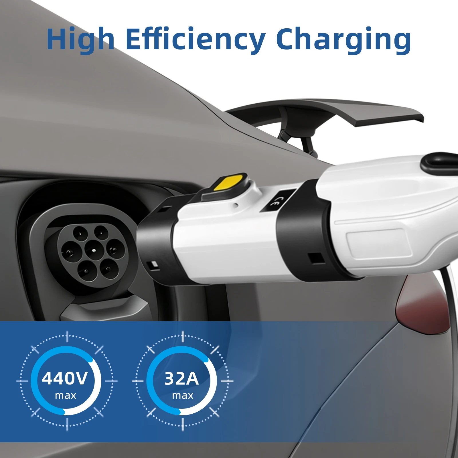 EVqiaoyi GBT to type 2 adapter Converter AC 32A 22kw for EV Charging adaptador GB/T a tipo 2 Standard EV Charger type2 Adaptor