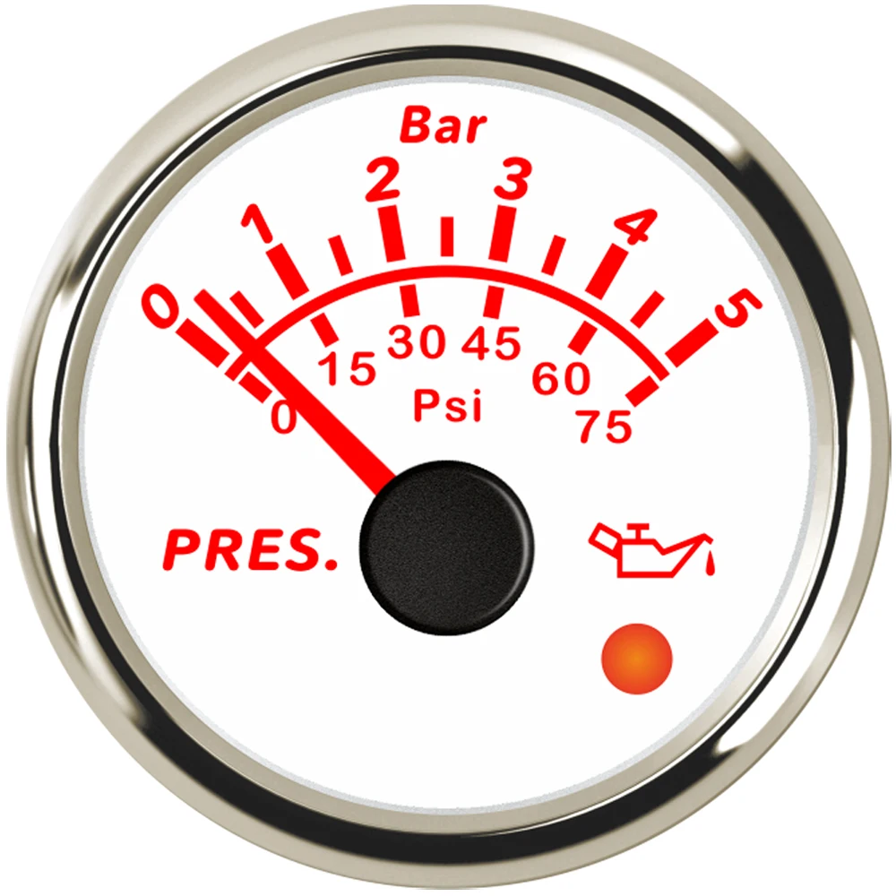 Universal52mmOilPressureGaugeMeter05Bar075Psi010Bar0145Psi