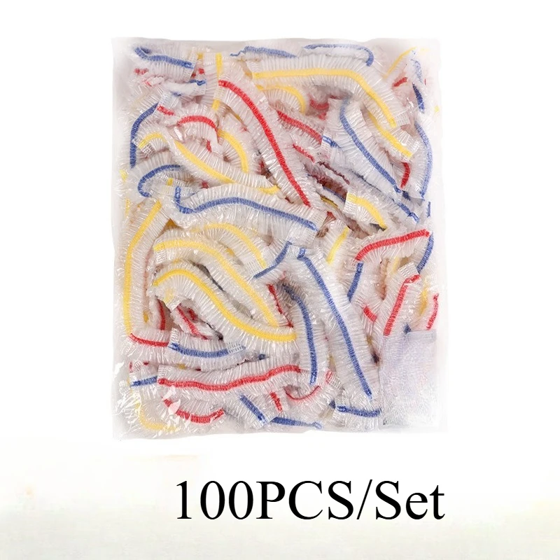 100PCS Color Elastic Disposable Fresh-keeping Cover, Leftover Food Fresh-keeping Bowl Cover, Household Fresh-keeping Film Cover