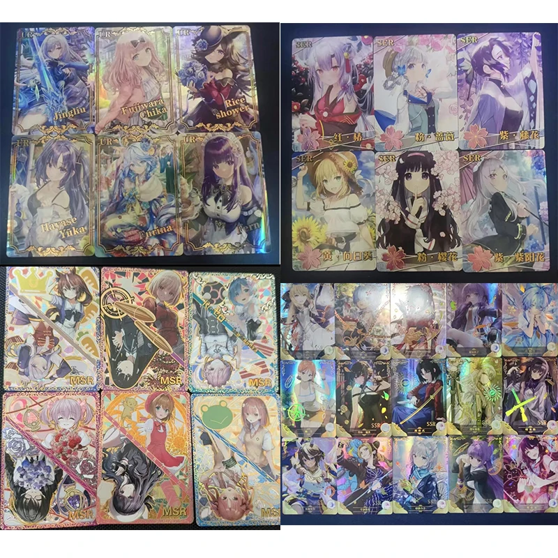 Anime Goddess Story Nakano Miku Rem Yor Forger Tohsaka Rin Kamado Nezuko Mitsuri 2M12 Full Set Collection Card Toy Birthday Gift