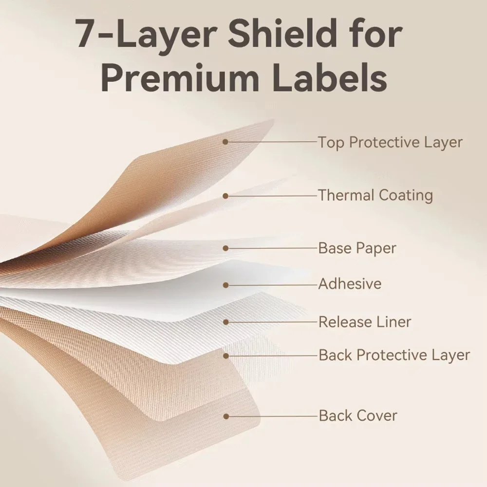 Self Adhesive Stickers Printer Sticker Paper Printing Label Sticker White Label Stickers Self-adhesive Papers Waterproof Compatible With M110 Printers for Gifts Tags DIY Jar Labels Food Category