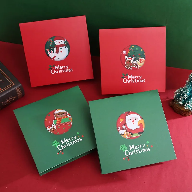 Pop up style Christmas 3D folding greeting card with a high-end feel Instagram style thank-you card free envelope gift - Image 2