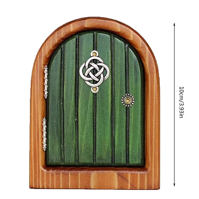1Pc Miniature Dollhouse Fairy Door Home Mini Arch Window Door Mouse Hole Decoration Outdoor Garden Sculpture Elf Craft Decor 5