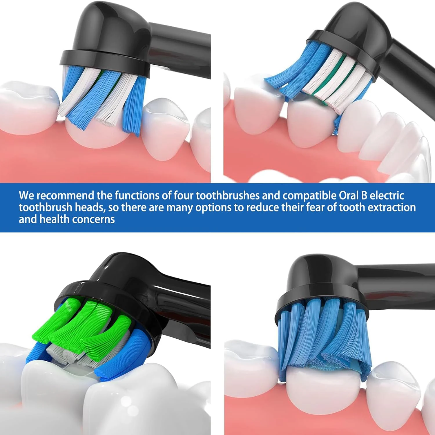 Toothbrush Head Compatible with OB Electric Toothbrush,8~16 Packs Replacement Toothbrush Heads 4