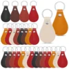 60 Pcs Pu Leather Key Fob Kit Leather Key Fobs Blanks with Rivets and Key Rings Leather Keychain for DIY Laser Engraving 1
