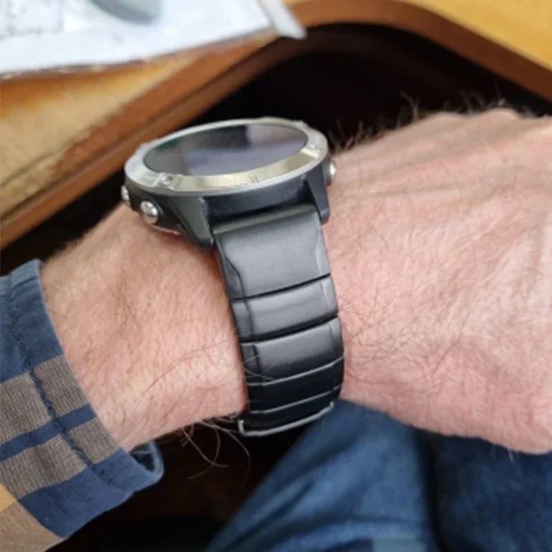 Фото Remesh из нержавеющей стали для Garmin Fenix 3/5/5X/5S, быстрая установка, сменный ремешок для умных часов 20 мм, 22 мм, 26 мм №3