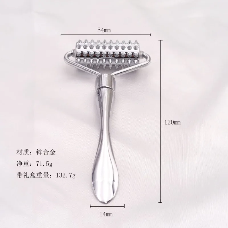 Stainless Steel Pointed Roll Spatula Massager Ball Stone Face Roll Massager Improve Neck Facial Beauty Skin Care Tool