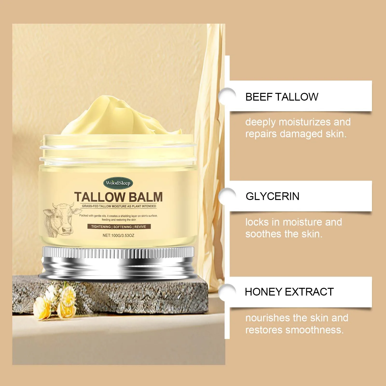 Avocado & Honey Moisturizing Cream: Deep Nourishment, Locks in Moisture, Leaves Skin Smooth, Tender & Elastic, Nourishes Skin