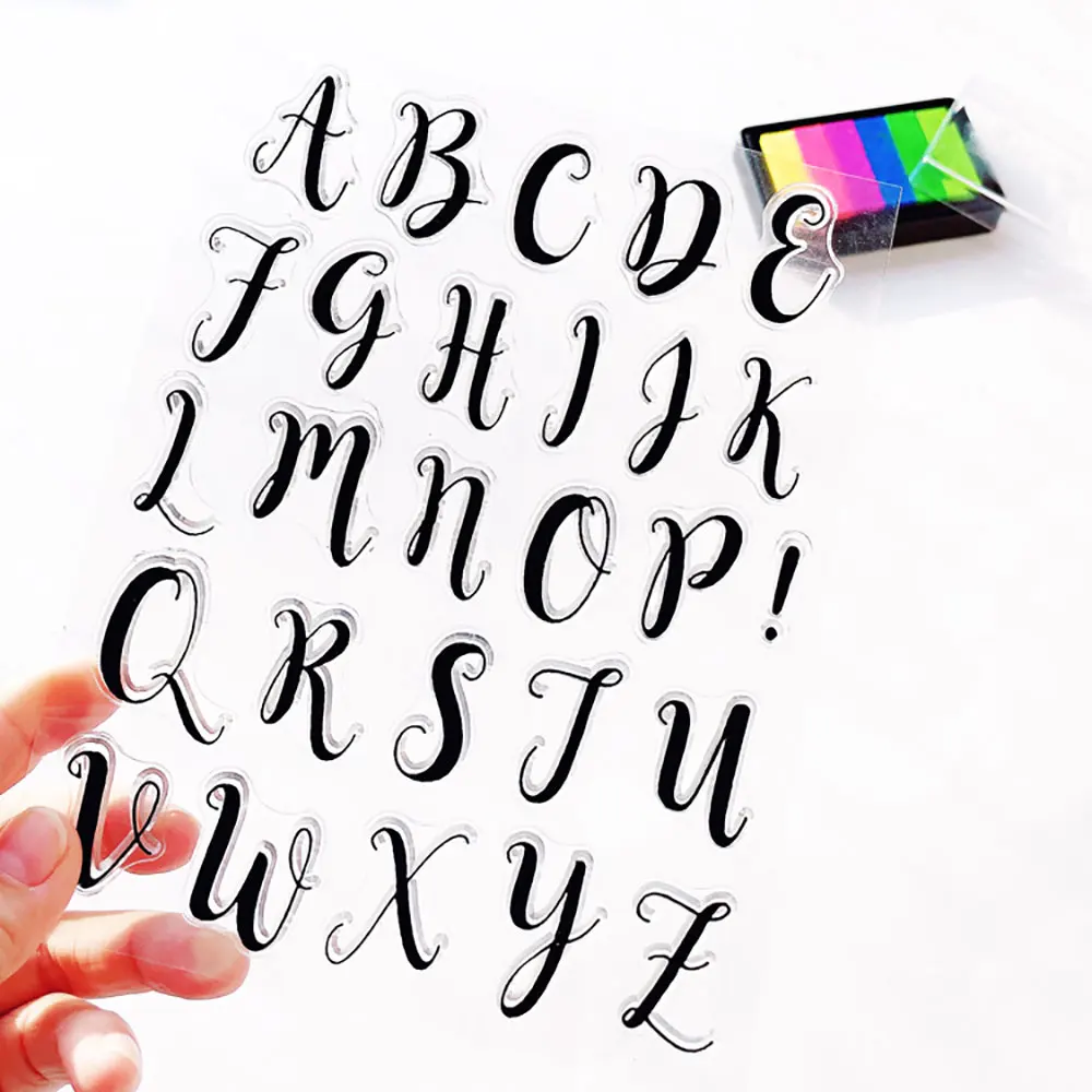 Nankod Tampon En Silicone Transparent En Forme De Lettre De L'alphabet Pour Scrapbooking, Gaufrage, Album Photo, Carte Décorative, Artisanat, Cadeau Fait à La Main