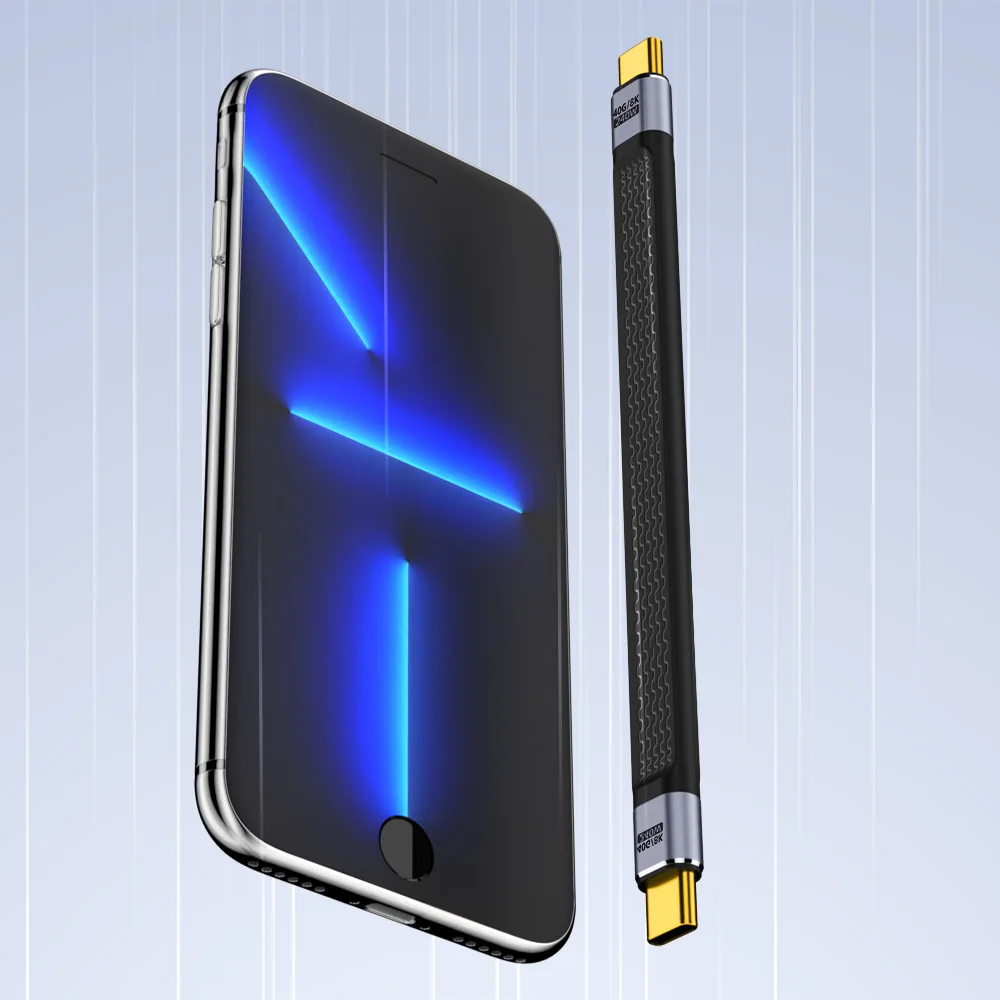 USB C ������ ª�� ���̺� ���� �������͸�, ������ ���, USB4.0, PD240W, 40Gbps, 8K60Hz